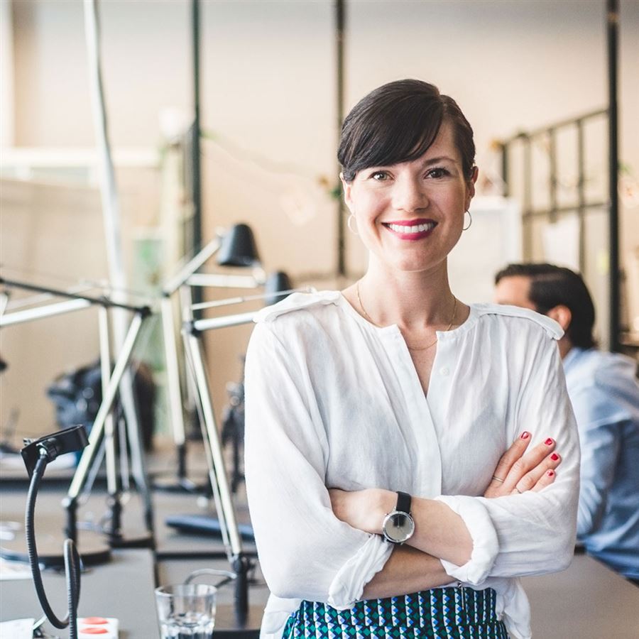 Woman in meeting room