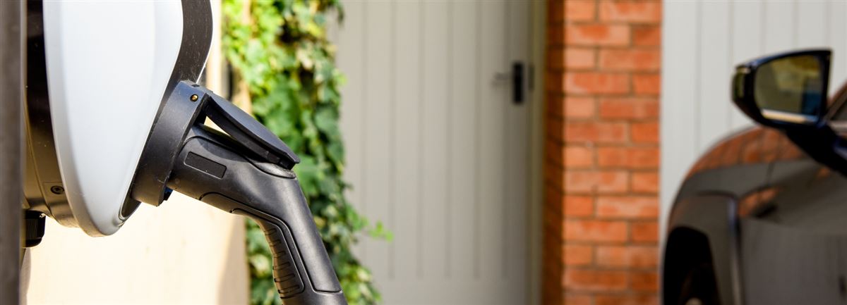 EV charging port with dark car