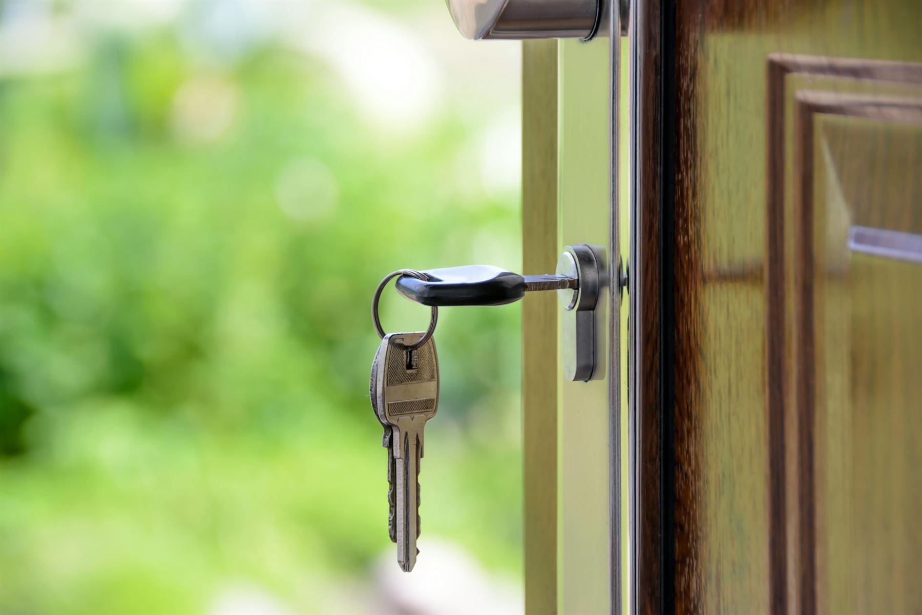 Keys in doorframe