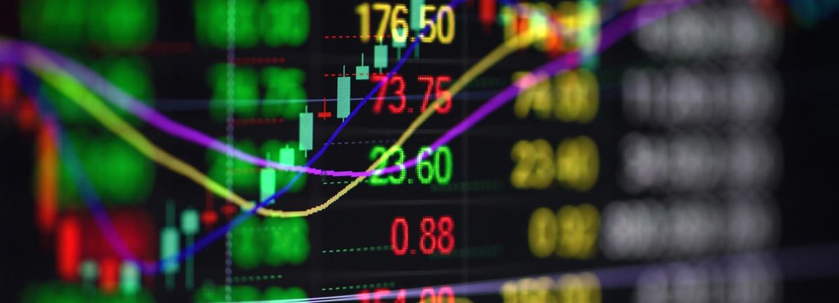 Computer screen with financial analysis