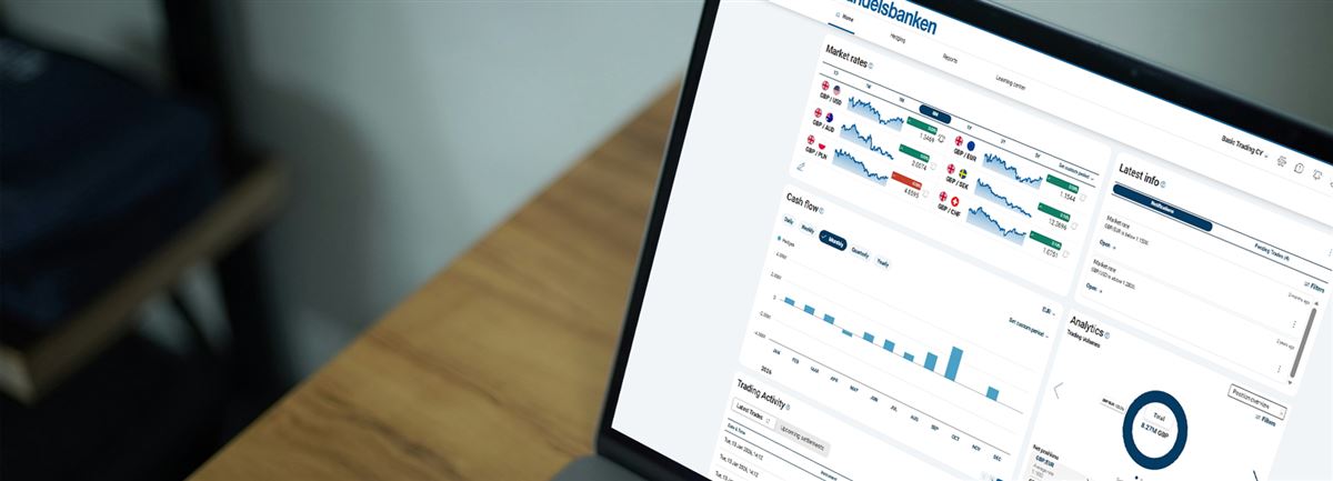 FX Manager interface on laptop, on table