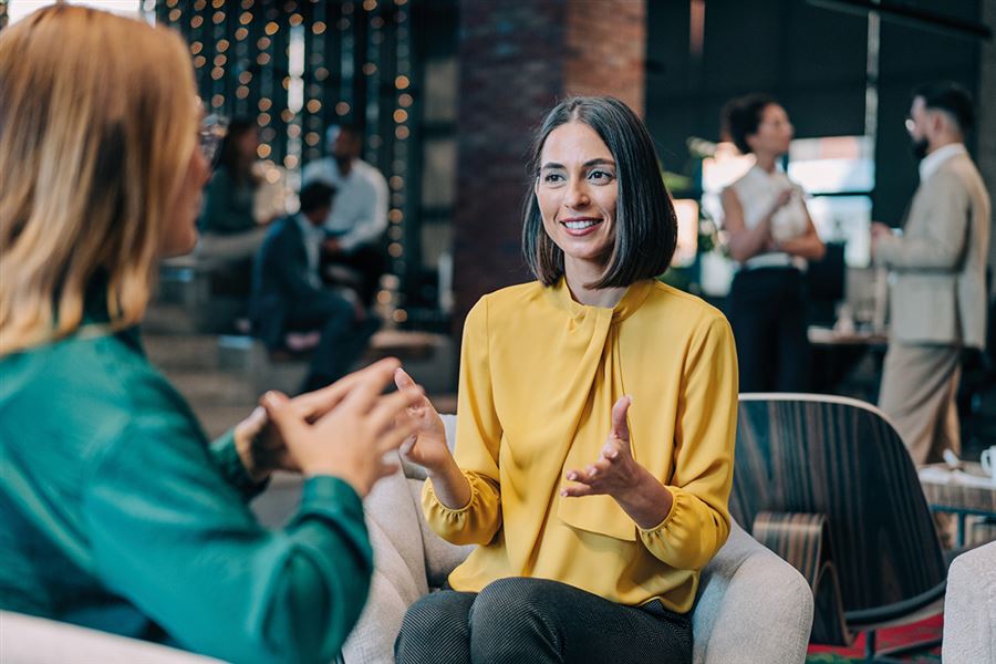 Women talking