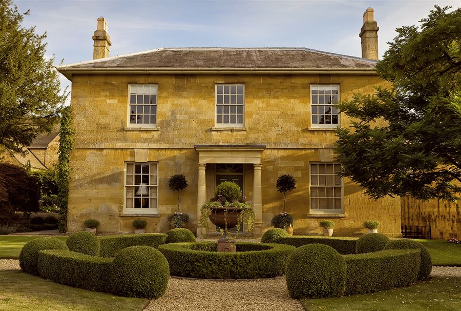 Yellow brick country house