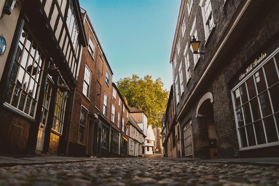 cobbled street in UK